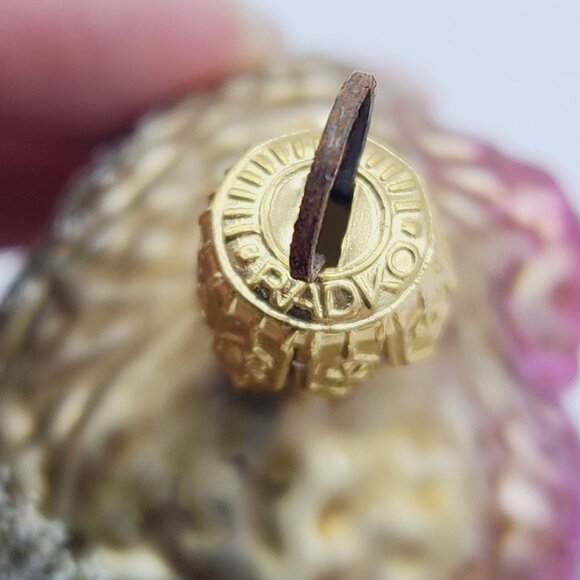 Christopher Radko Glass Fig Ornament Hand-Painted Berry Design Gold Christmas 3" - Picture 5 of 6